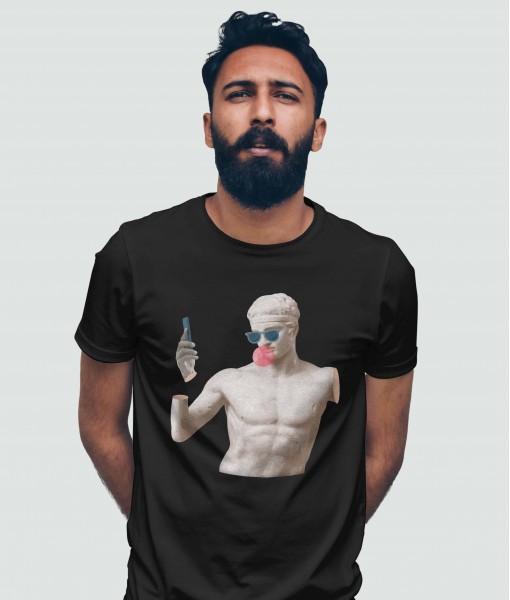 Мъжка тениска с щампа Арт Social Media Addiction Summer Vibes - TShirtArtShop.com